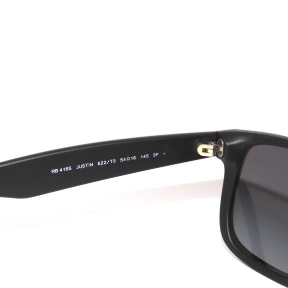 Ray Ban Sunglasses Justin 4165 622/T3 54 Rubber Black Gray Polarized Ray… - Picture 4 of 5